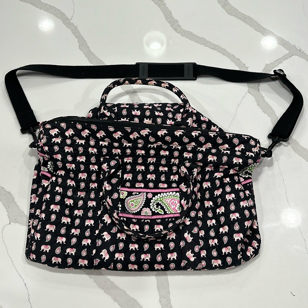 Vera Bradley Pink Elephant Travel Bag (Pink & Black)